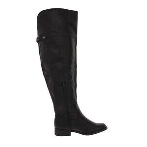 Sun Stone Womens 7 M Wide Calf Black Smooth Allicce Over The Knee Boots NIB HU7